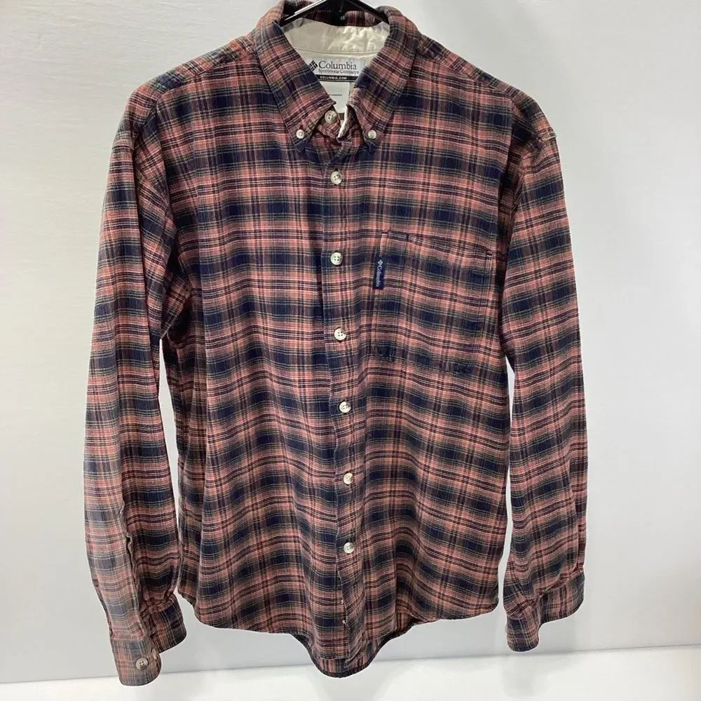 Columbia Men's Plaid Shirt Casual M